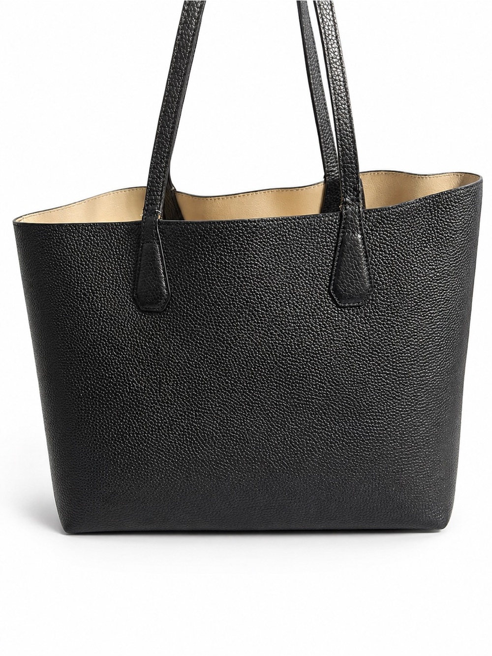 Tory Burch Black Pebble Leather Tote with Gold Logo - Picture 2 of 3